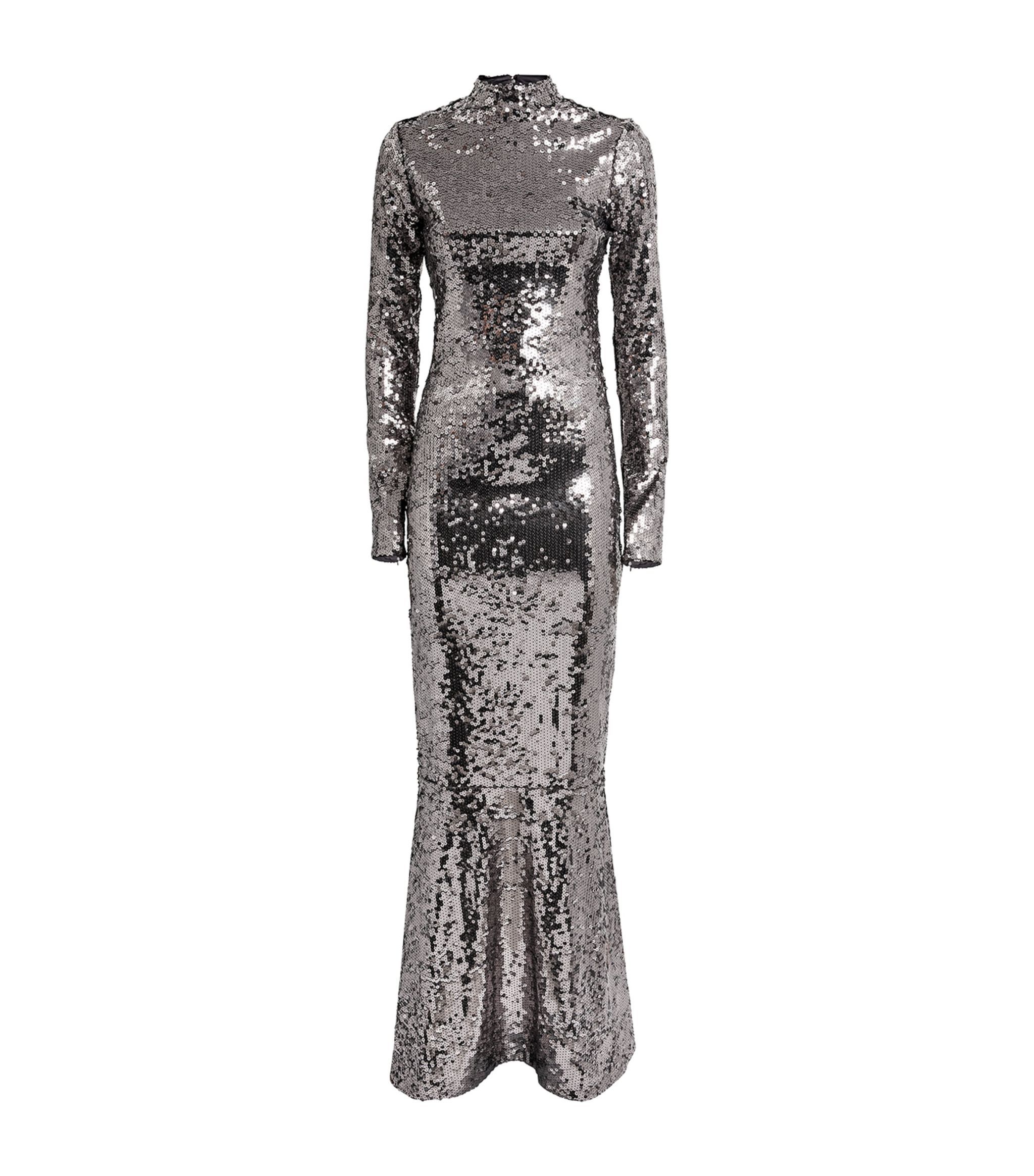 Sequin-Embellished Maxi Dress | Harrods