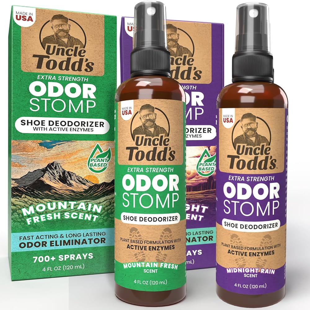 Odor Stomp Mountain Fresh & Midnight Rain Scent Odor Eliminator - 2 Pack Bundle | Amazon (US)