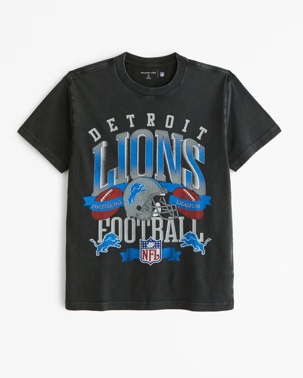 Men's Detroit Lions Graphic Tee | Men's Tops | Abercrombie.com | Abercrombie & Fitch (US)