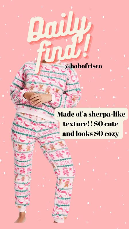 Cozy Christmas pajamas - Teddy fabric - Sherpa - colorful Christmas - sleep ware - set - holiday - pinkmas 

#LTKunder50 #LTKHoliday #LTKSeasonal