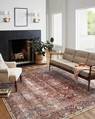 Chris Loves Julia x Loloi Jules JUL-01 Merlot / Multi Oriental Area Rug 7'-6" x 9'-6" | Amazon (US)