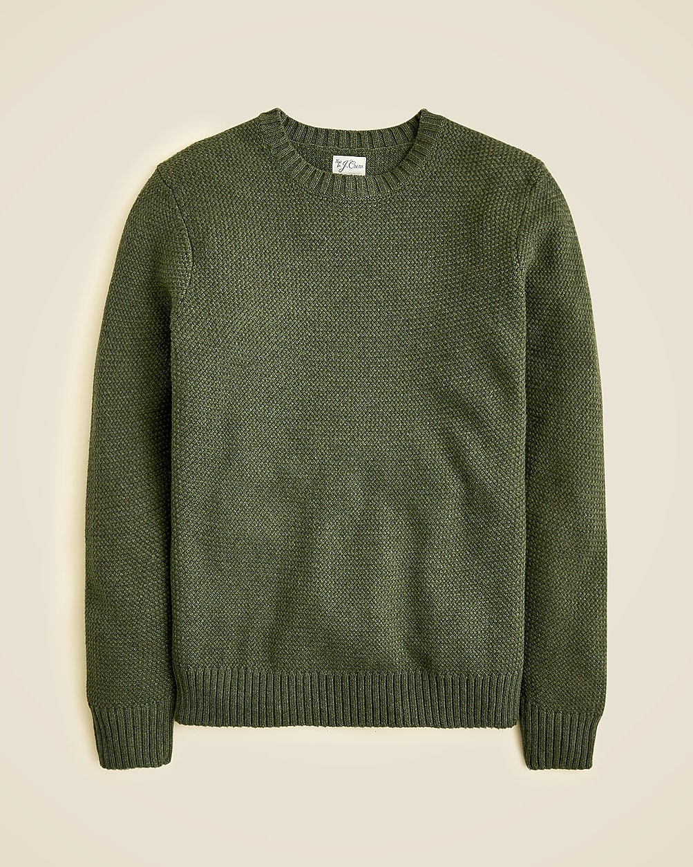 Basket-stitch cotton crewneck sweater | J. Crew US