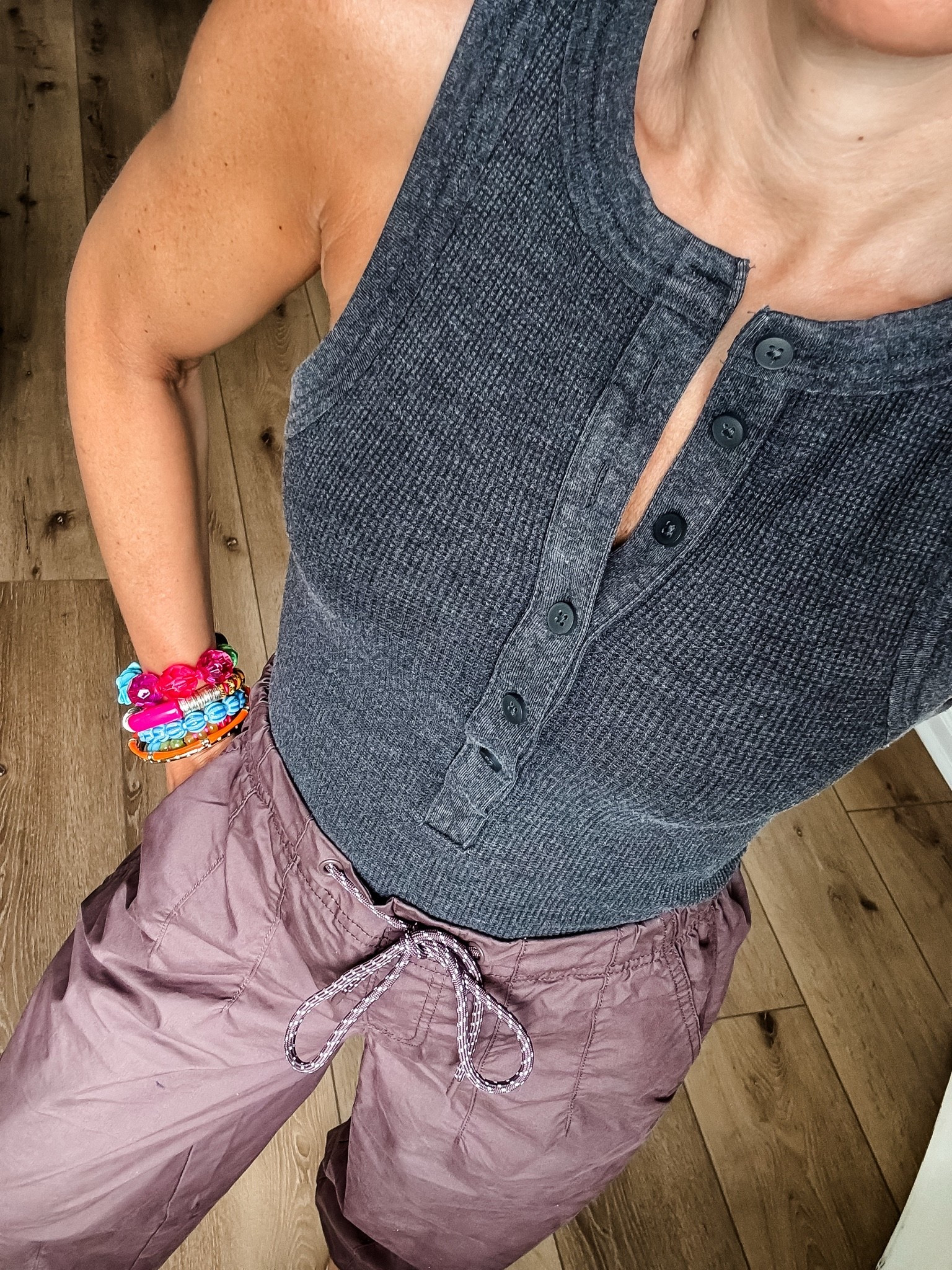 Small Henley tank top. Jewelry code HOUSEOFLEO20

#LTKSaleAlert #LTKOver40