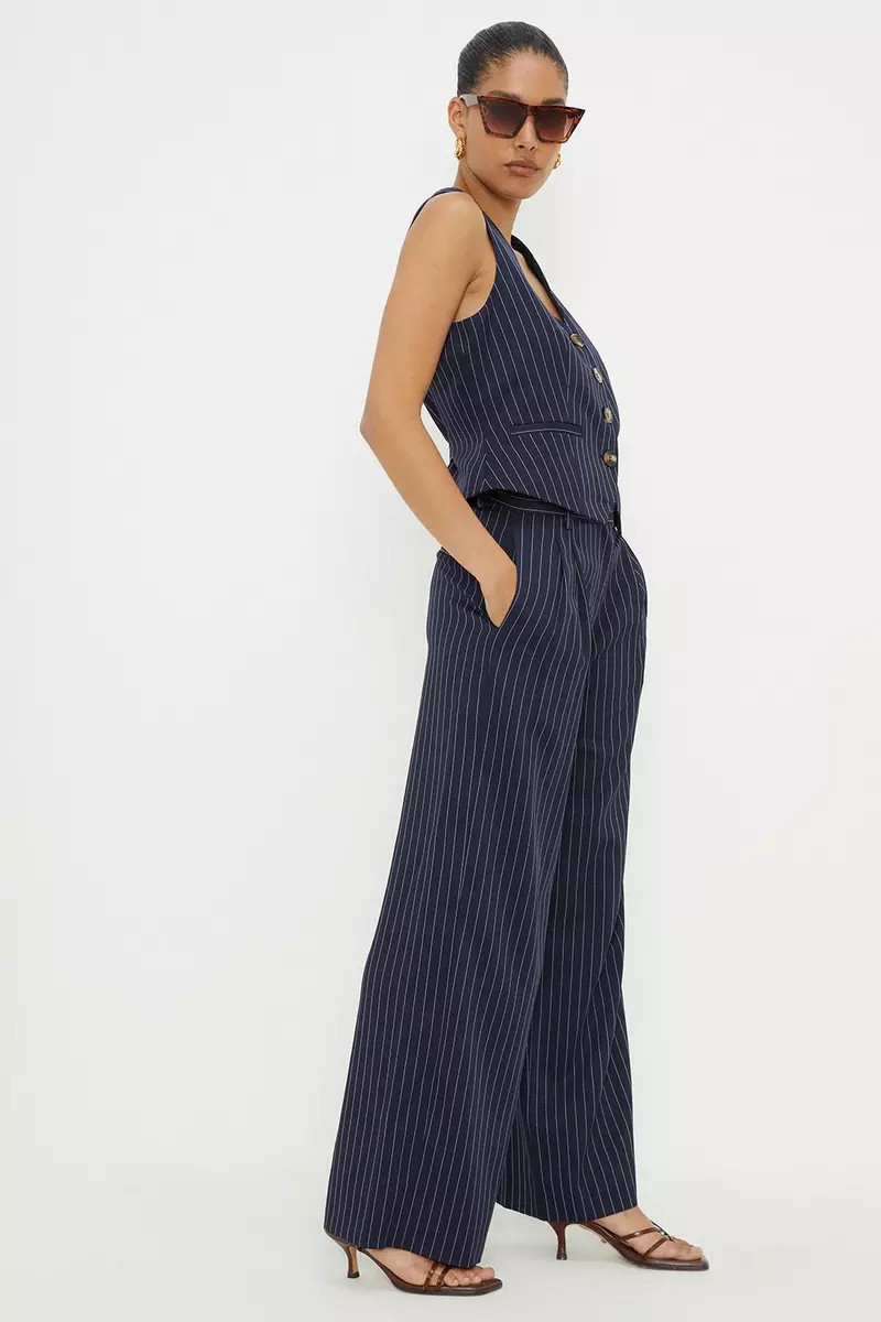 Stripe Wide Leg Trousers | Debenhams UK