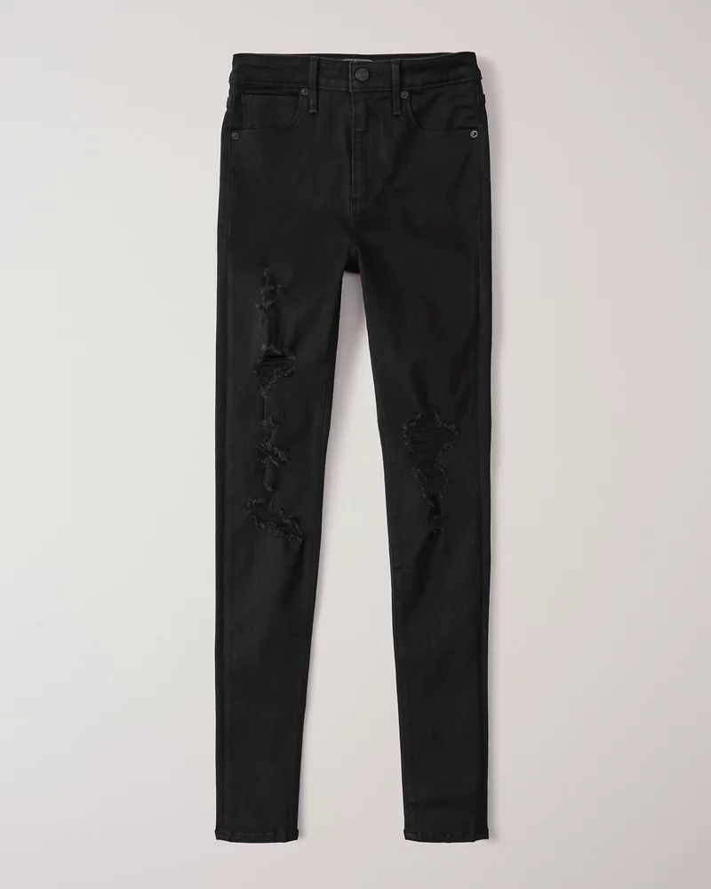 Ripped High Rise Super Skinny Jeans | Abercrombie & Fitch US & UK