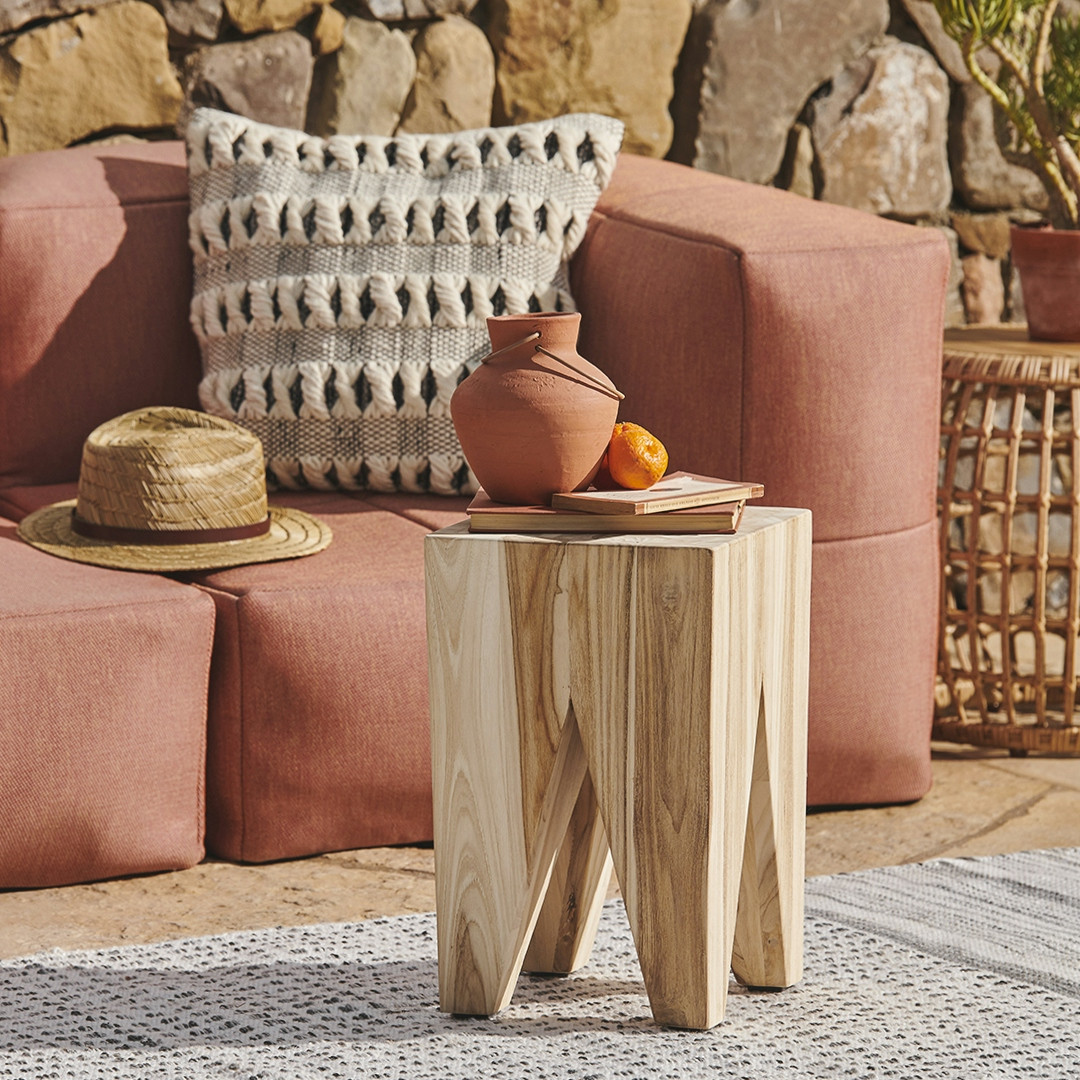 Tana Outdoor Stool - Natural Teak | Article