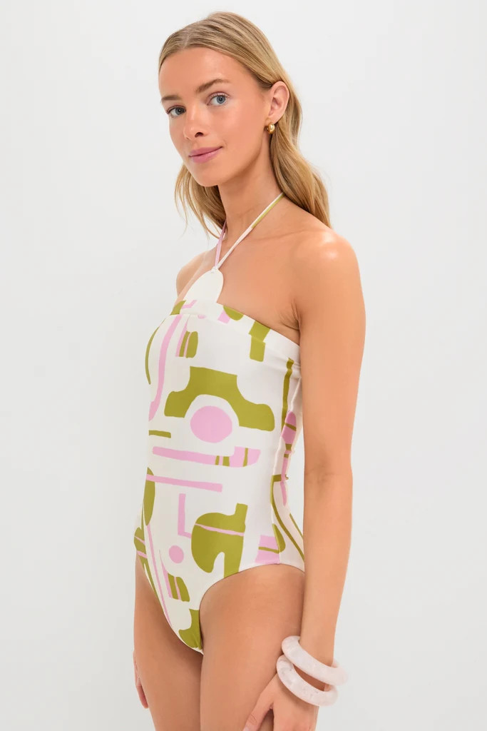 Off-White Balearic Applique Swimsuit | Tuckernuck (US)