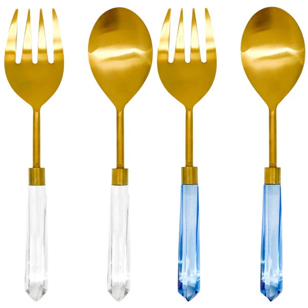 Acrylic Serving Set in Clear or Blue | James Ascher