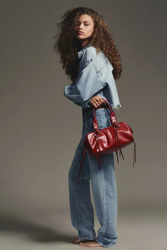CRACKLED BOWLING BAG | Zara US