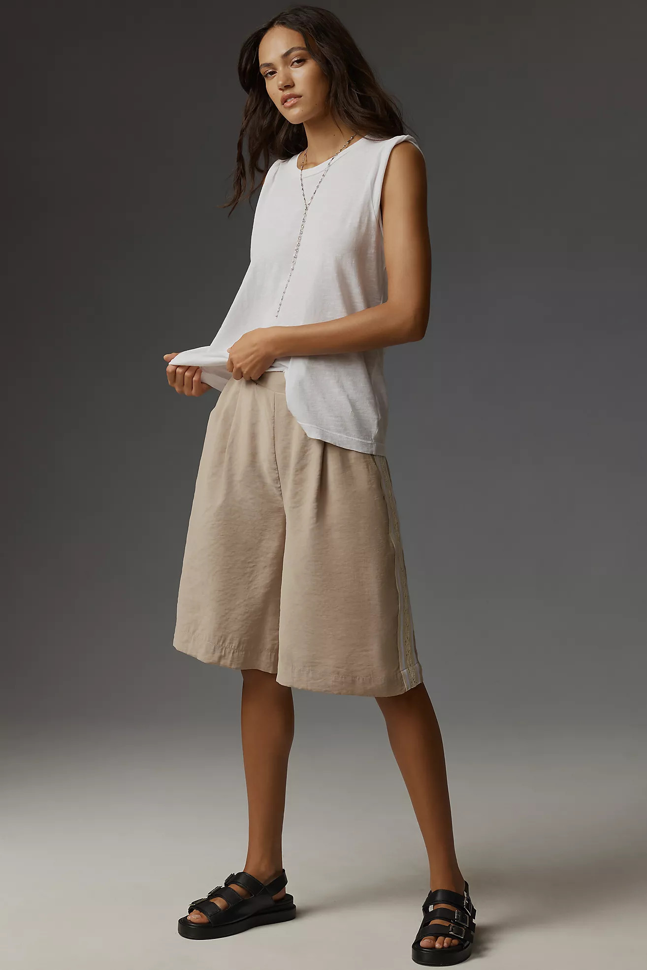 By Anthropologie Lace Side-Stripe Shorts | Anthropologie (US)