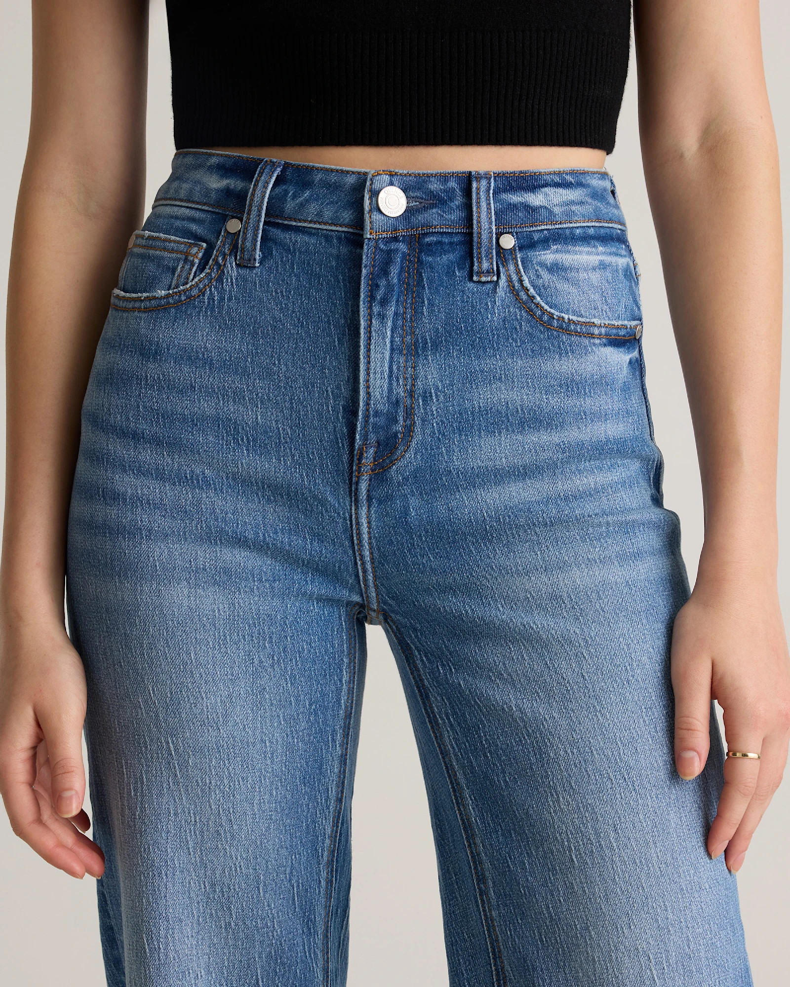 Bella Stretch Relaxed Straight Jeans | Quince