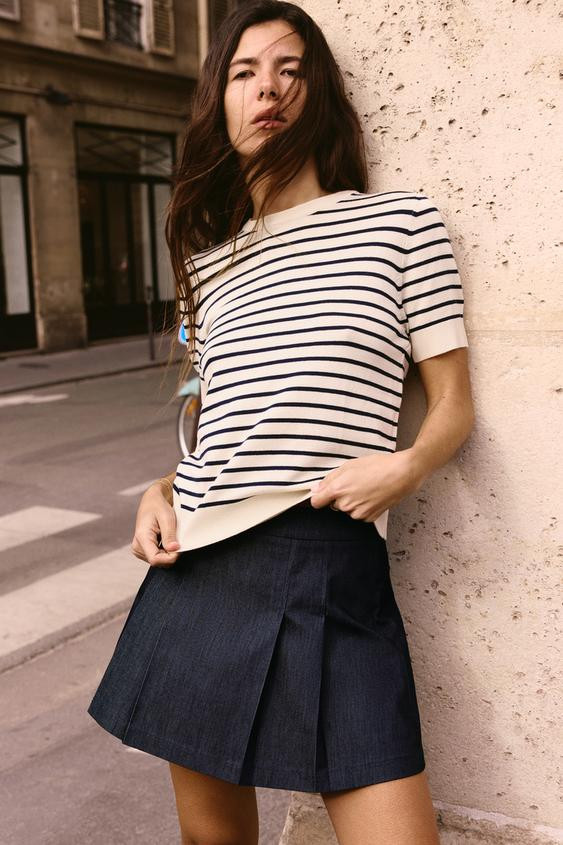 STRIPED KNIT TOP | Zara US