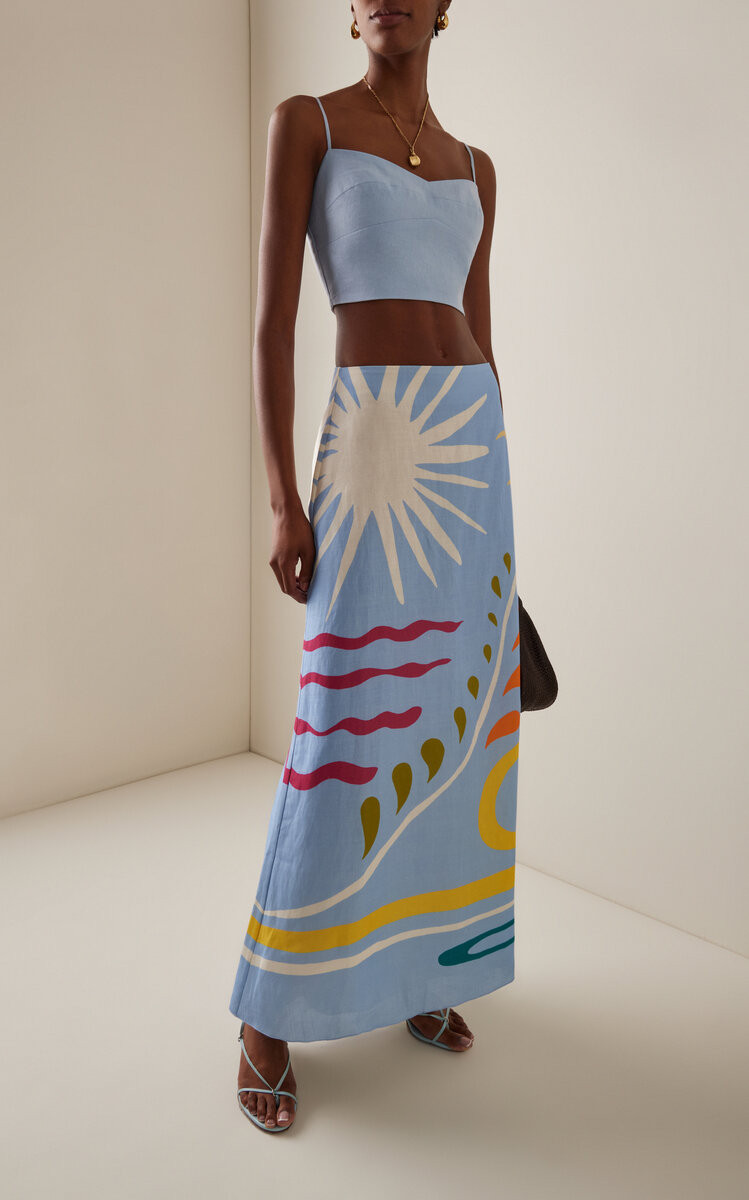 Exclusive Tua Linen Midi Skirt | Moda Operandi (Global)