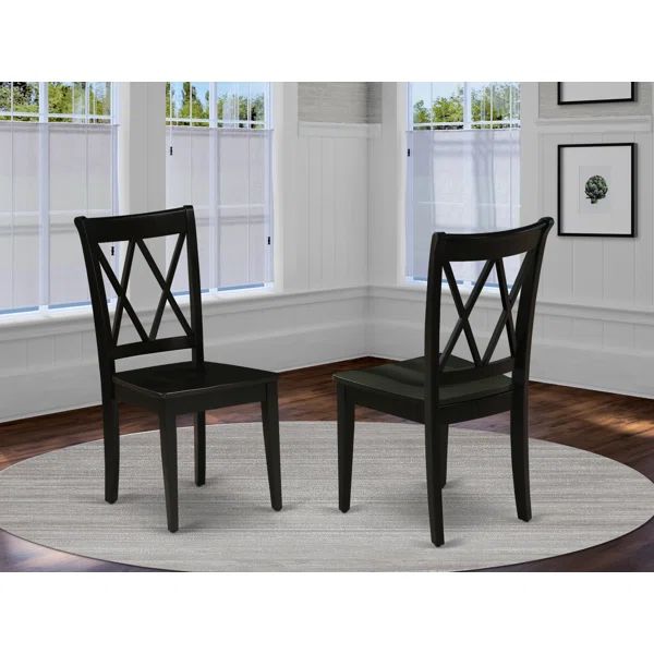 Letitia Solid Wood Double X-Back Side Chair (Set of 2) | Wayfair North America