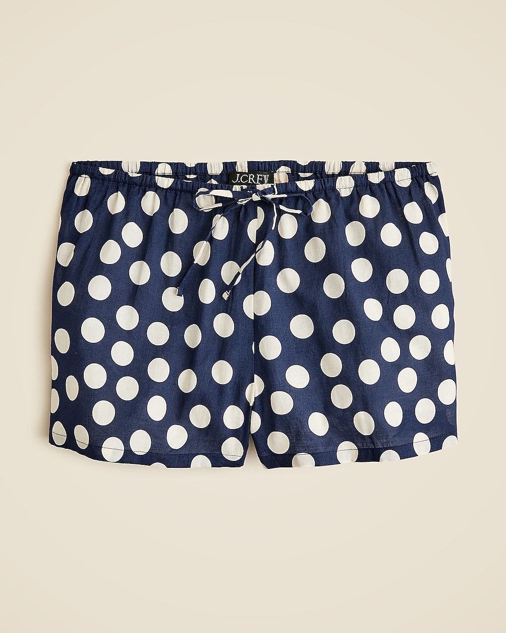 Cotton voile beach short in polka-dot print | J. Crew US