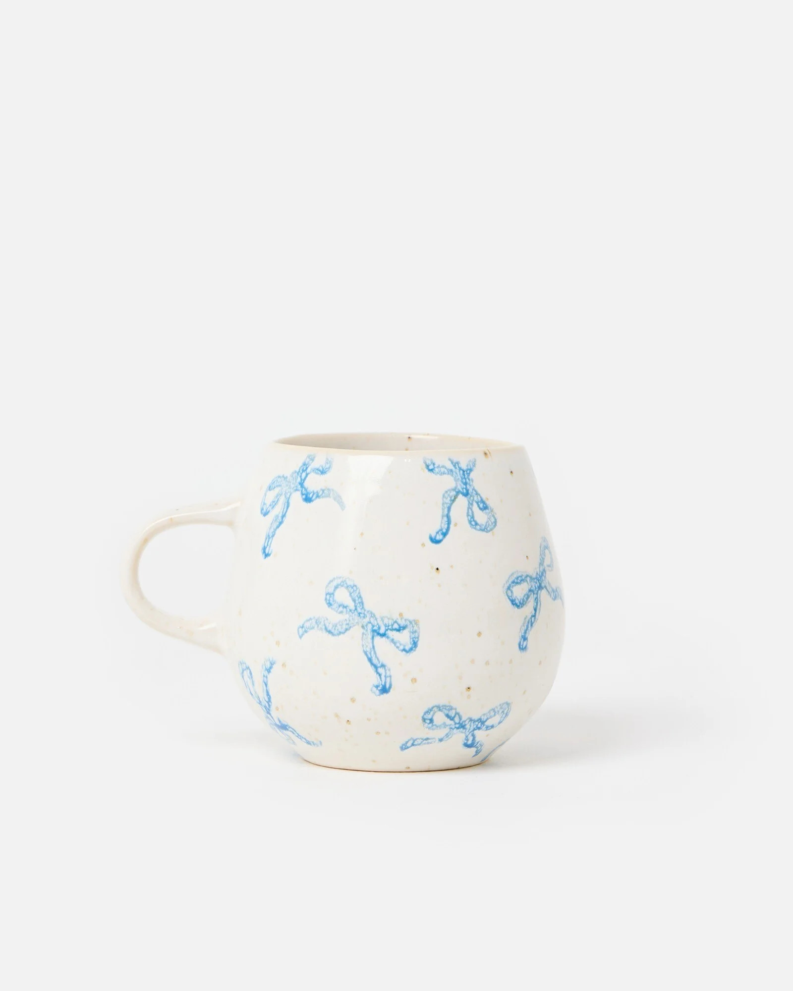 Blue Bow Round Ceramic Mug | Oliver Bonas | Oliver Bonas (Global)