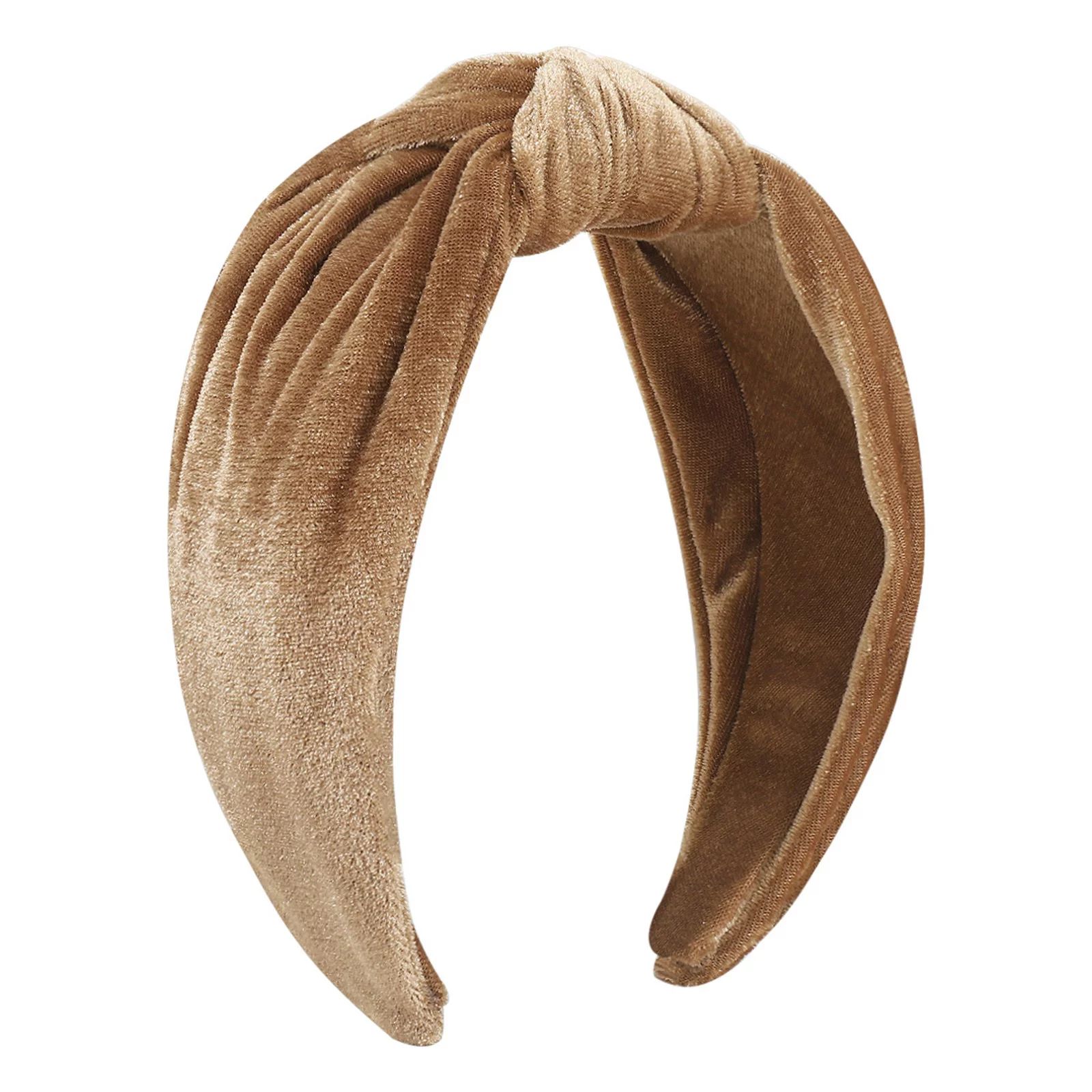 Fashion Headbands For Women Girls Vintage Velvet Headband Wide Top Knot Hair Hoops For Casual Wed... | Walmart (US)