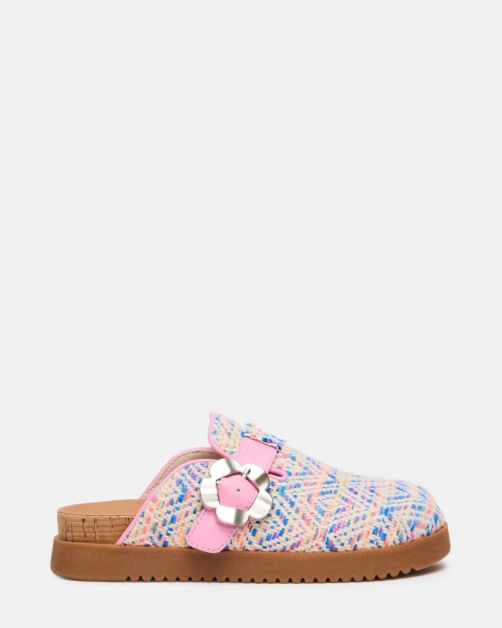 Kids' MAZIE Pink Multi Slip-On Mule Footbed Clog Girls' Flat | Steve Madden (US)