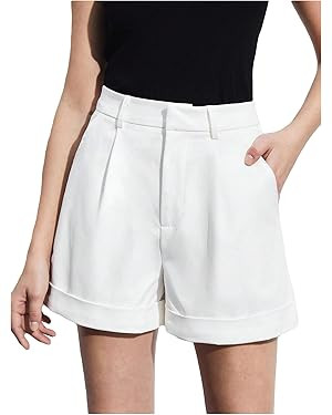 SOLY HUX Women's High Waisted Wide Leg Shorts Dressy Casual Summer Trouser Shorts with Pockets | Amazon (US)