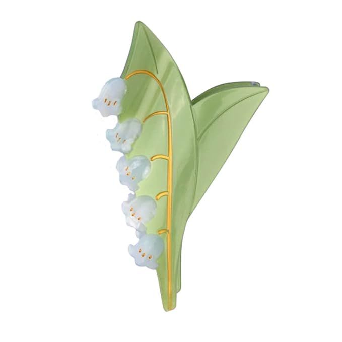 Lily of The Valley Claw Clips,Cellulose Acetate Hair Clips,Small Claw Clips for Girl,Hair Accesso... | Amazon (US)