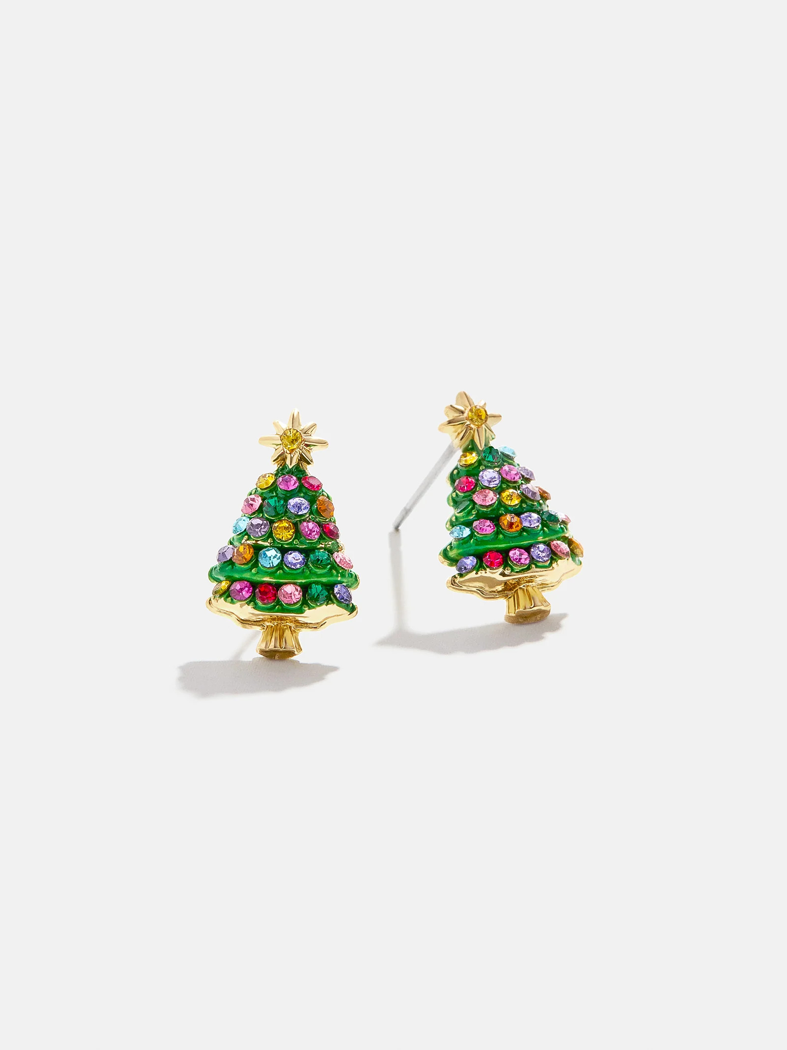 I'm Fir Sure Ready Earrings - Christmas Tree Delicate Stud Earrings | BaubleBar (US)