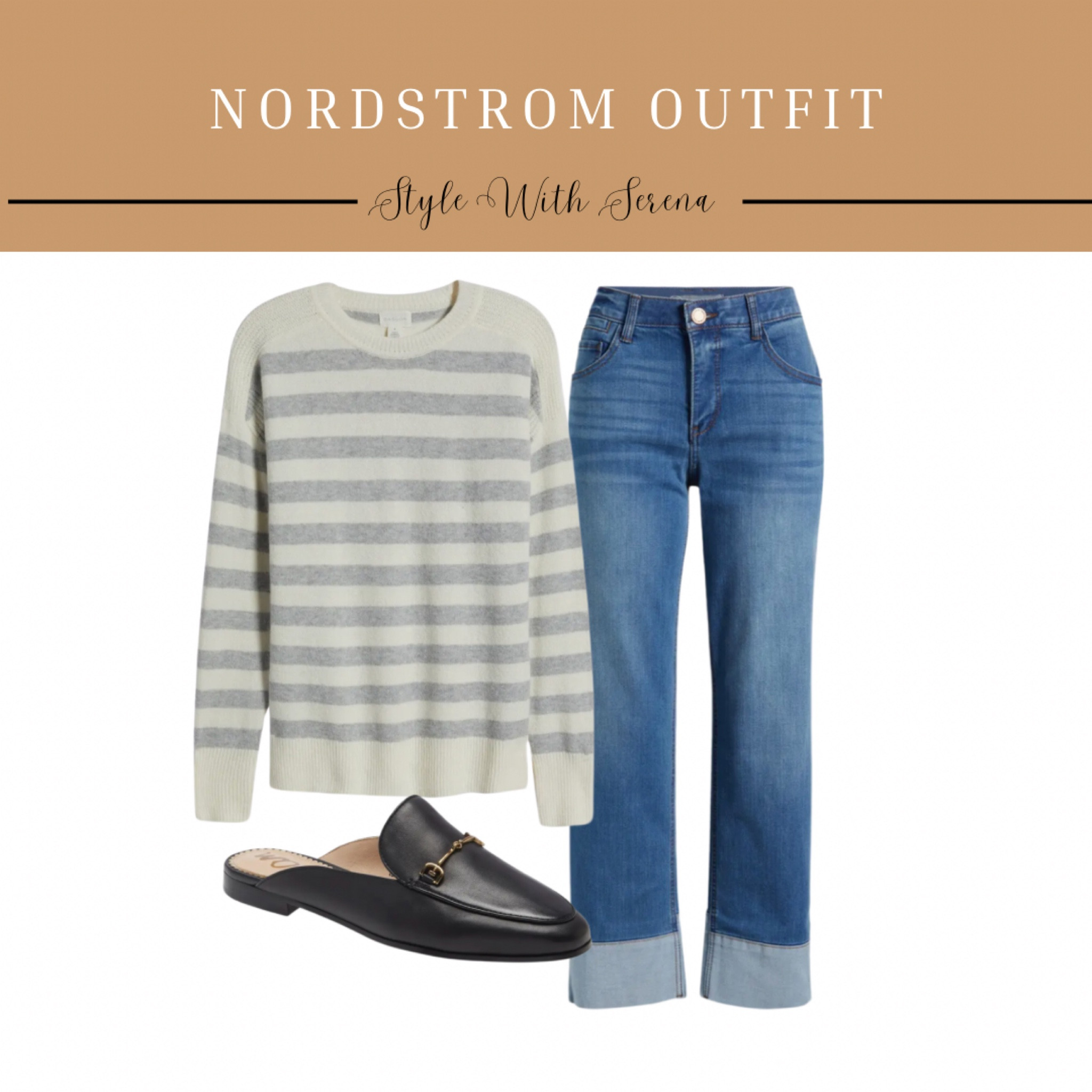 Nordstrom outfit, sweater, jeans, denim, mules 

#LTKSeasonal #LTKStyleTip #LTKFindsUnder100