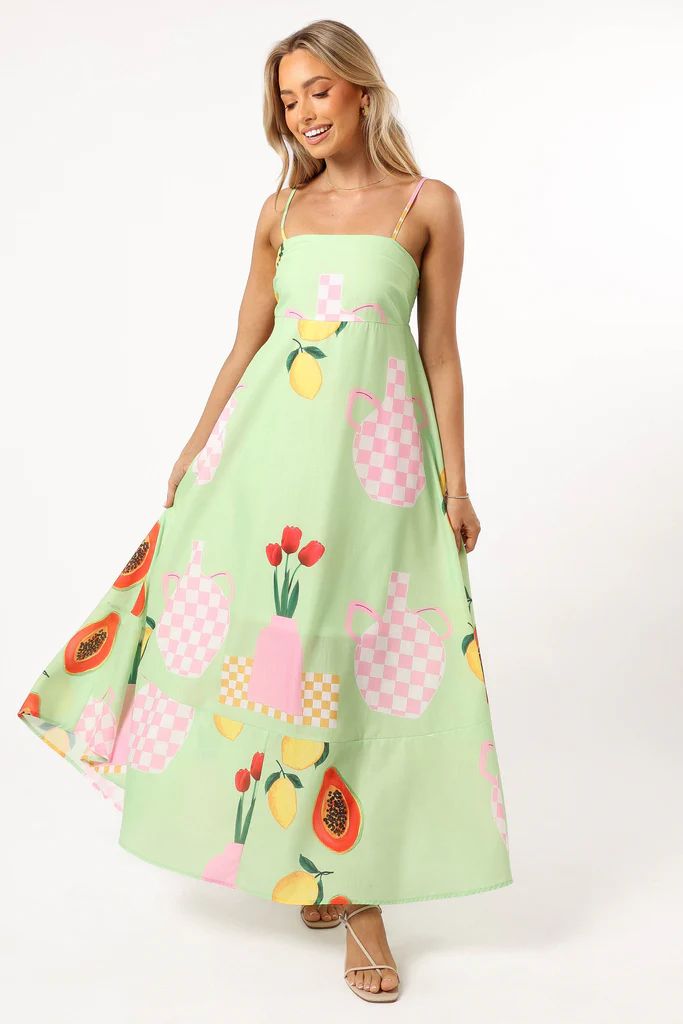 Brea Maxi Dress - Green Papaya | Petal & Pup (US)