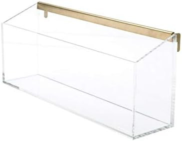 russell+hazel Acrylic Wall Valet, Clear with Gold-Toned Hardware, 12.375” x 3.5” x 5.125” | Amazon (US)