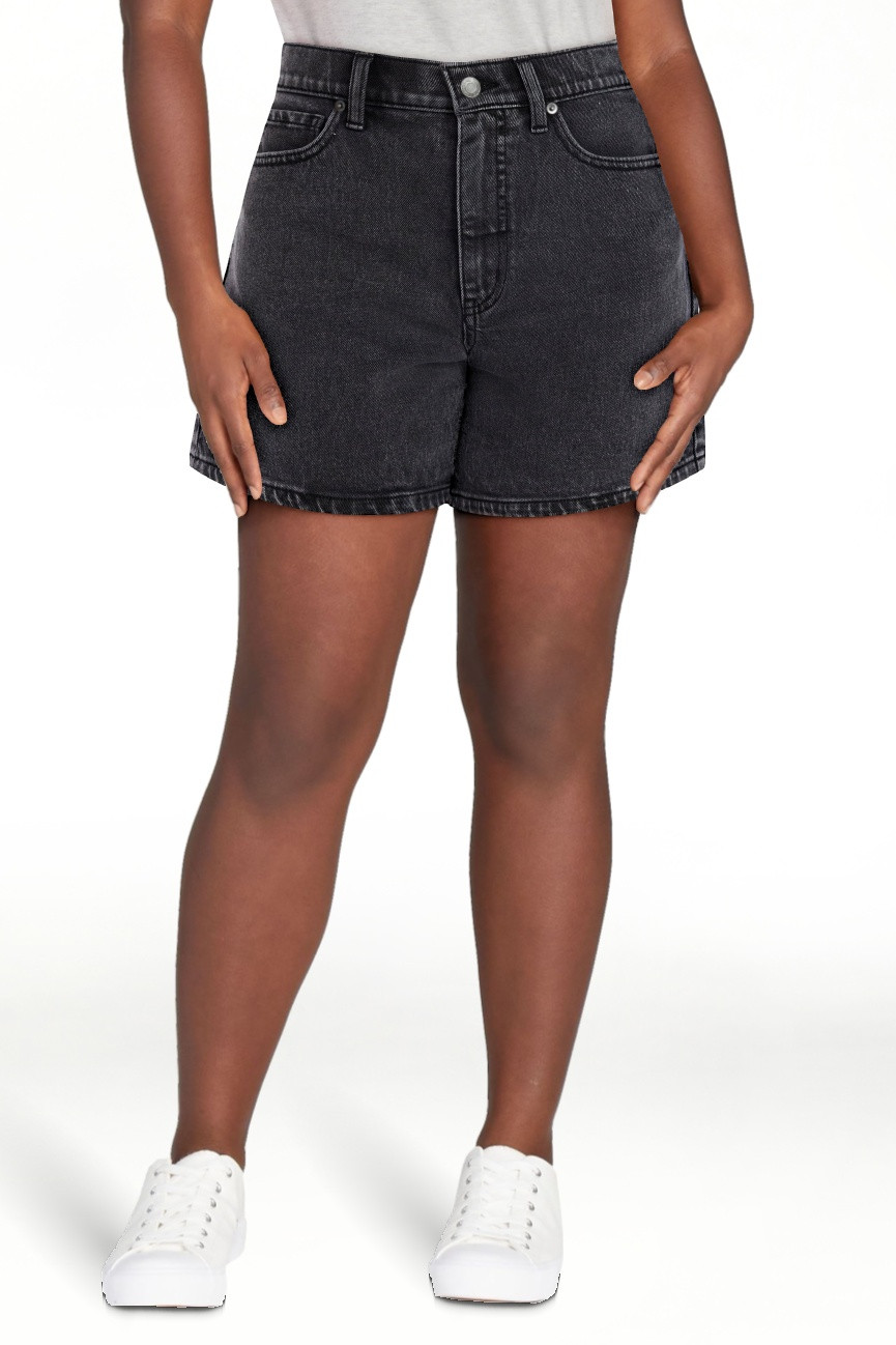 Time and Tru Women's High Rise Denim Shorts, 5" Inseam, Sizes 0-20 | Walmart (US)