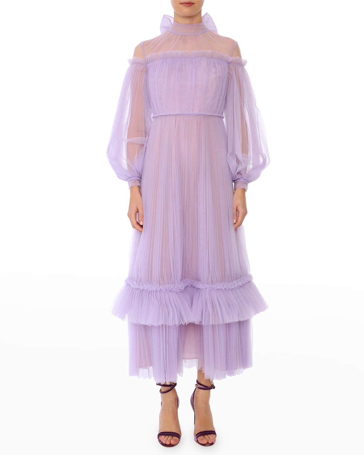 Alicia Tulle Tiered Dress | Neiman Marcus
