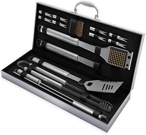 Home-Complete HC-1000 BBQ Accessories – 16PC Grill Set with Spatula, Tongs, Skewers, Case – B... | Amazon (US)