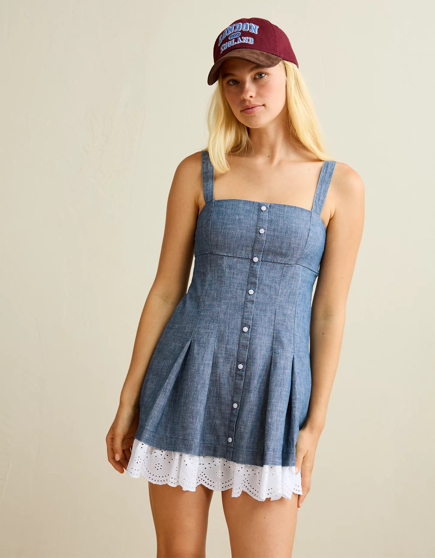 New AE Button-Up Mini Dress 100% Cotton | American Eagle Outfitters (US & CA)