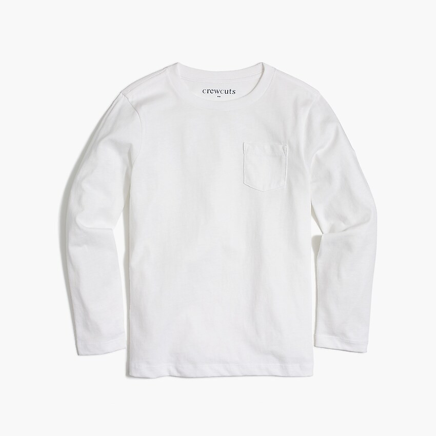 Boys' long-sleeve jersey pocket tee | J.Crew Factory