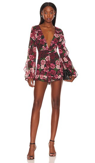 Devon Romper in Red Painted Dreams | Revolve Clothing (Global)