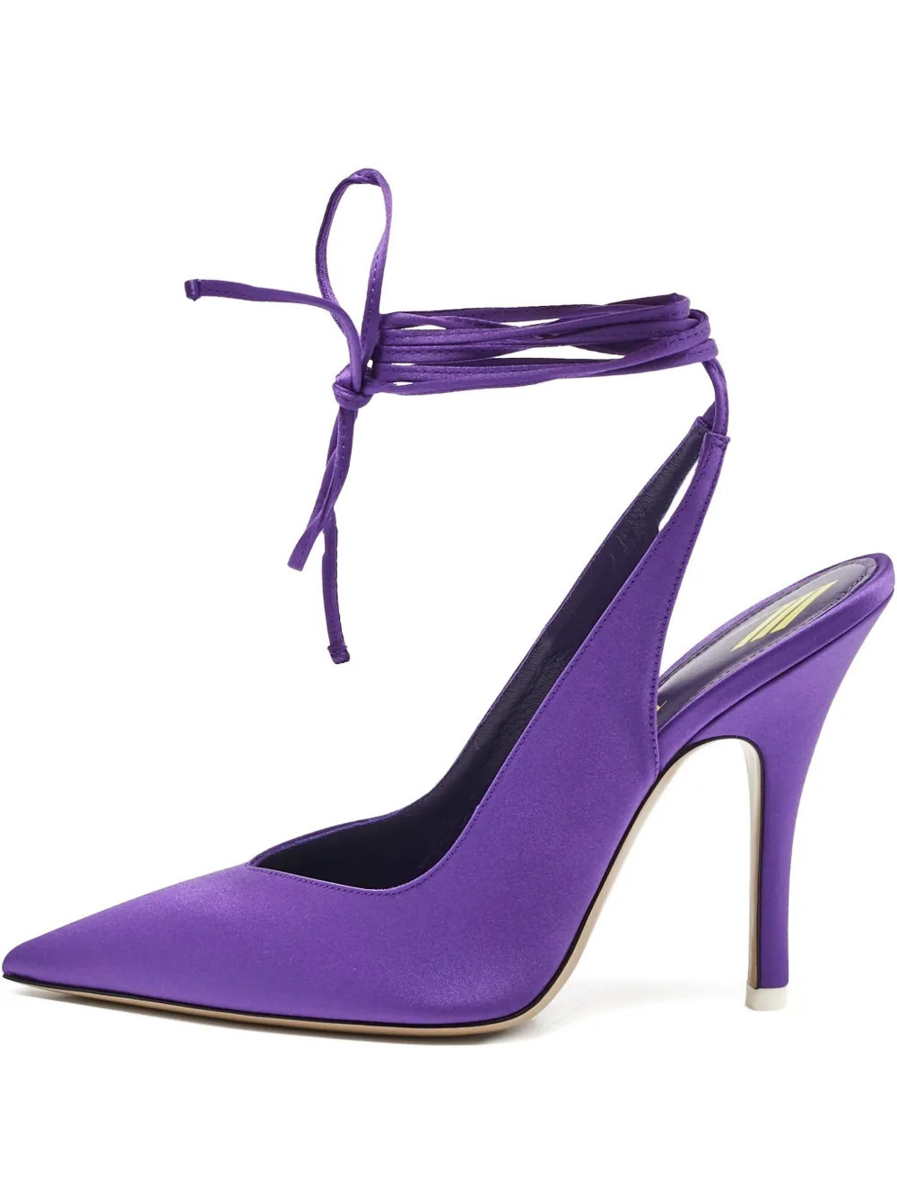 The Attico 2024 pre-owned 115mm Venus pointed-toe ankle-tie pumps - Purple | Farfetch Global