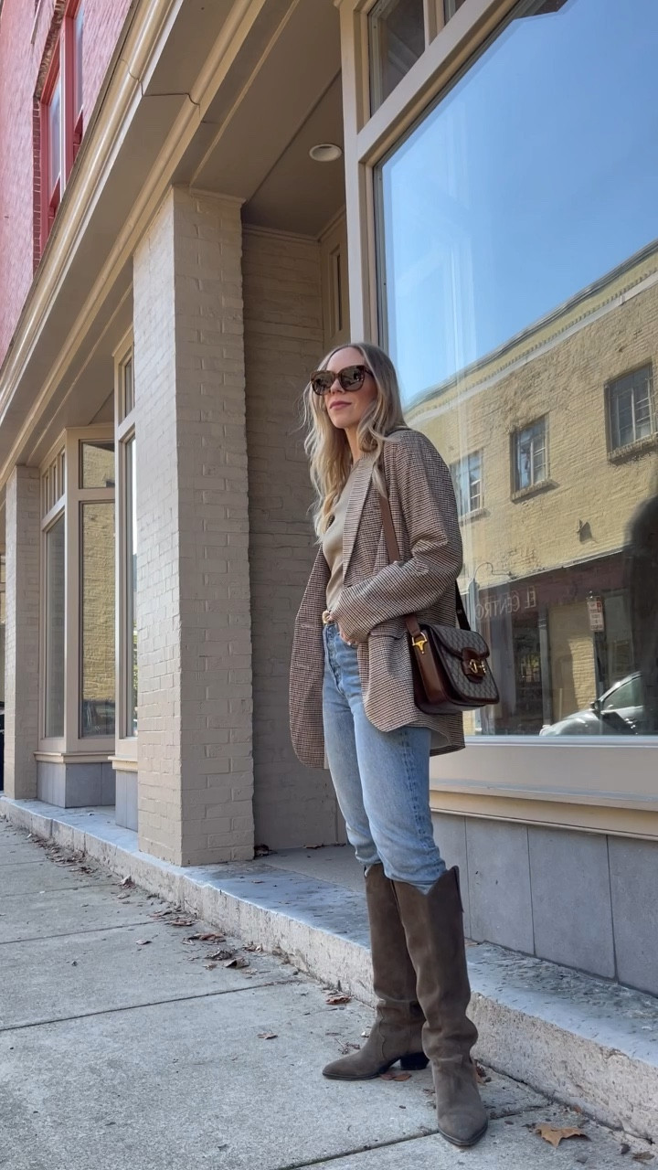 Fall fashion, shacket, plaid blazer, cowboy boots, fall outfits 

#LTKunder50 #LTKstyletip #LTKSeasonal