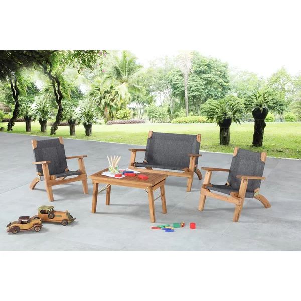 Smeltzer Kids Outdoor Four Piece Play Table and Chair Set | Wayfair North America
