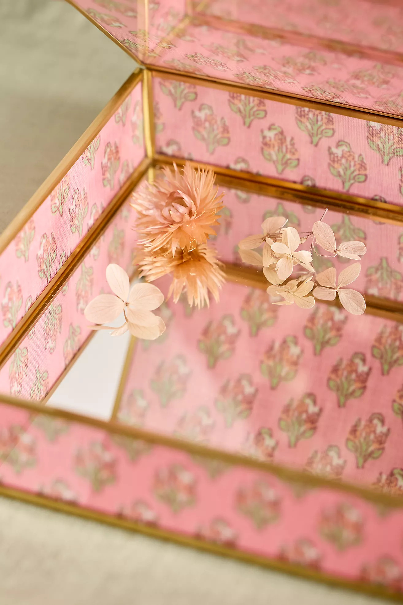 Printed Fabric Brass Box | Anthropologie (US)