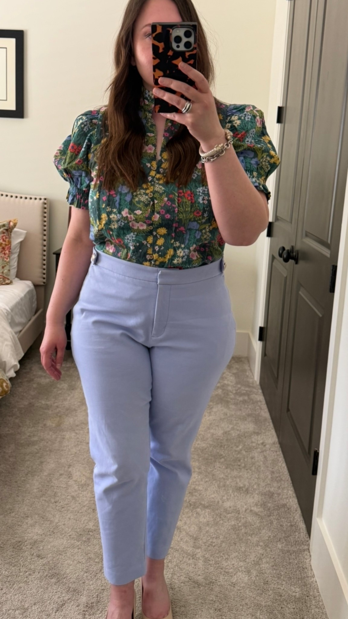Balloon sleeve floral print top, what I wore to work, floral top, puff sleeve, summer style

#LTKWorkwear #LTKOver40 #LTKFindsUnder100