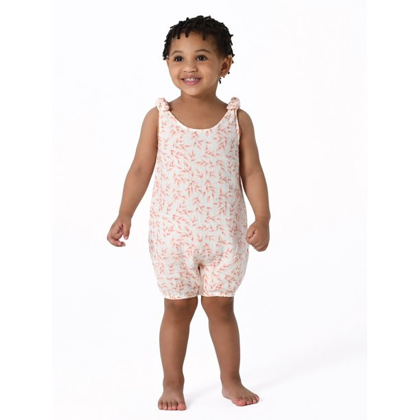Modern Moments by Gerber Baby Girl Gauze Romper, Sizes 0/3M-24M | Walmart (US)