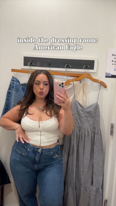 Come with me to try on a few new finds at American Eagle! Ended up purchasing the skort (size L) the skort dress (size L) and the maxi dress (size L). Tried on the denim shorts in size 14 & the jeans in size 12  

#LTKSummerSales #LTKVideo #LTKMidsize