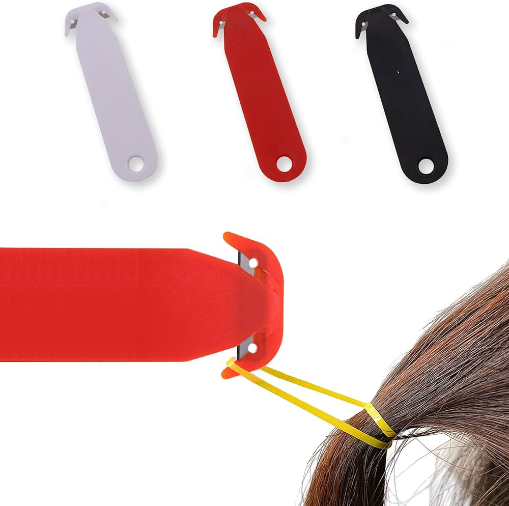3 Pcs Hair Rubber Band Remover, Hair Elastic Tie Cutter Dual Blades,Must Have Hair Accessory Tool... | Amazon (US)