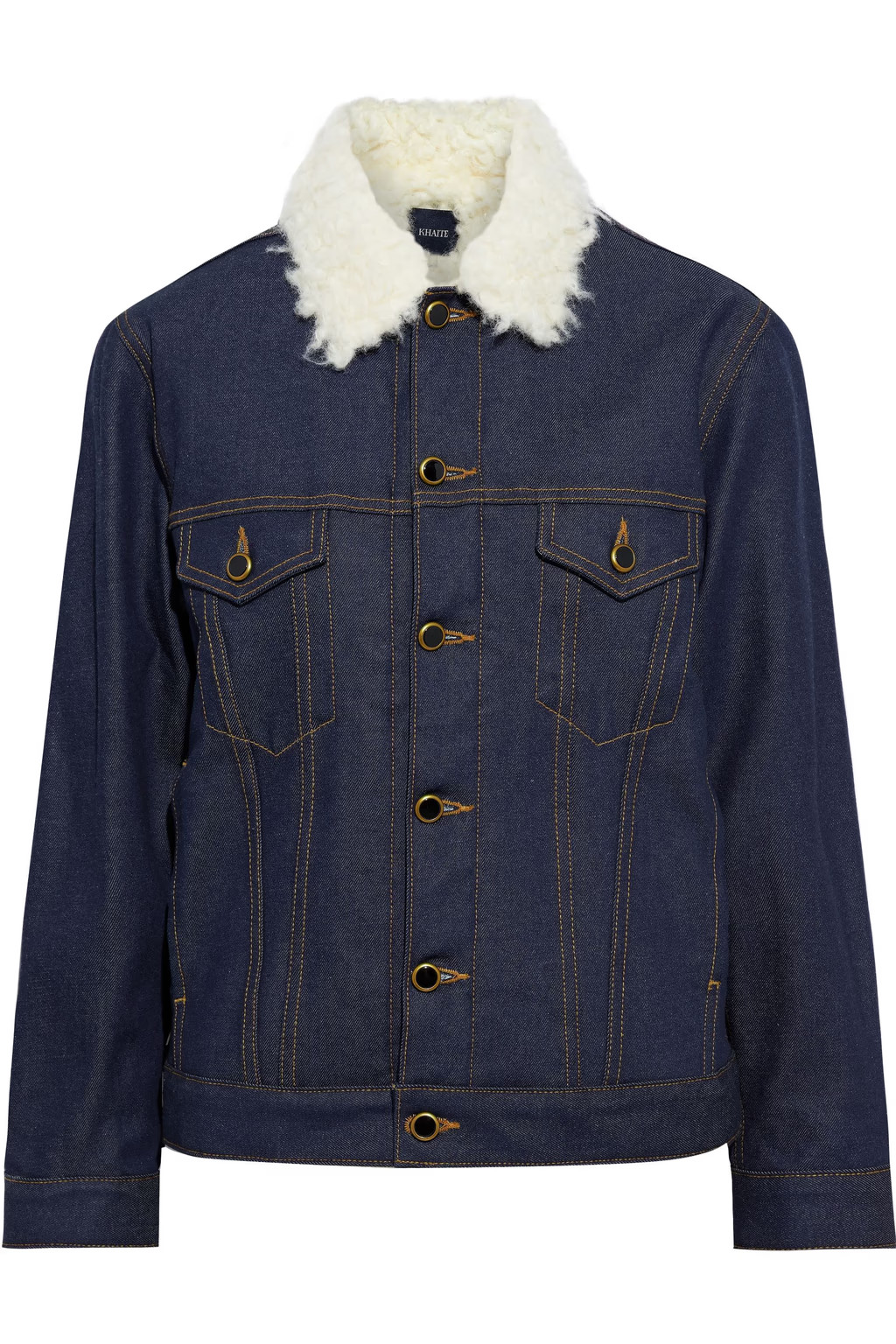 Cate faux shearling-trimmed denim jacket | The Outnet (US and CA)