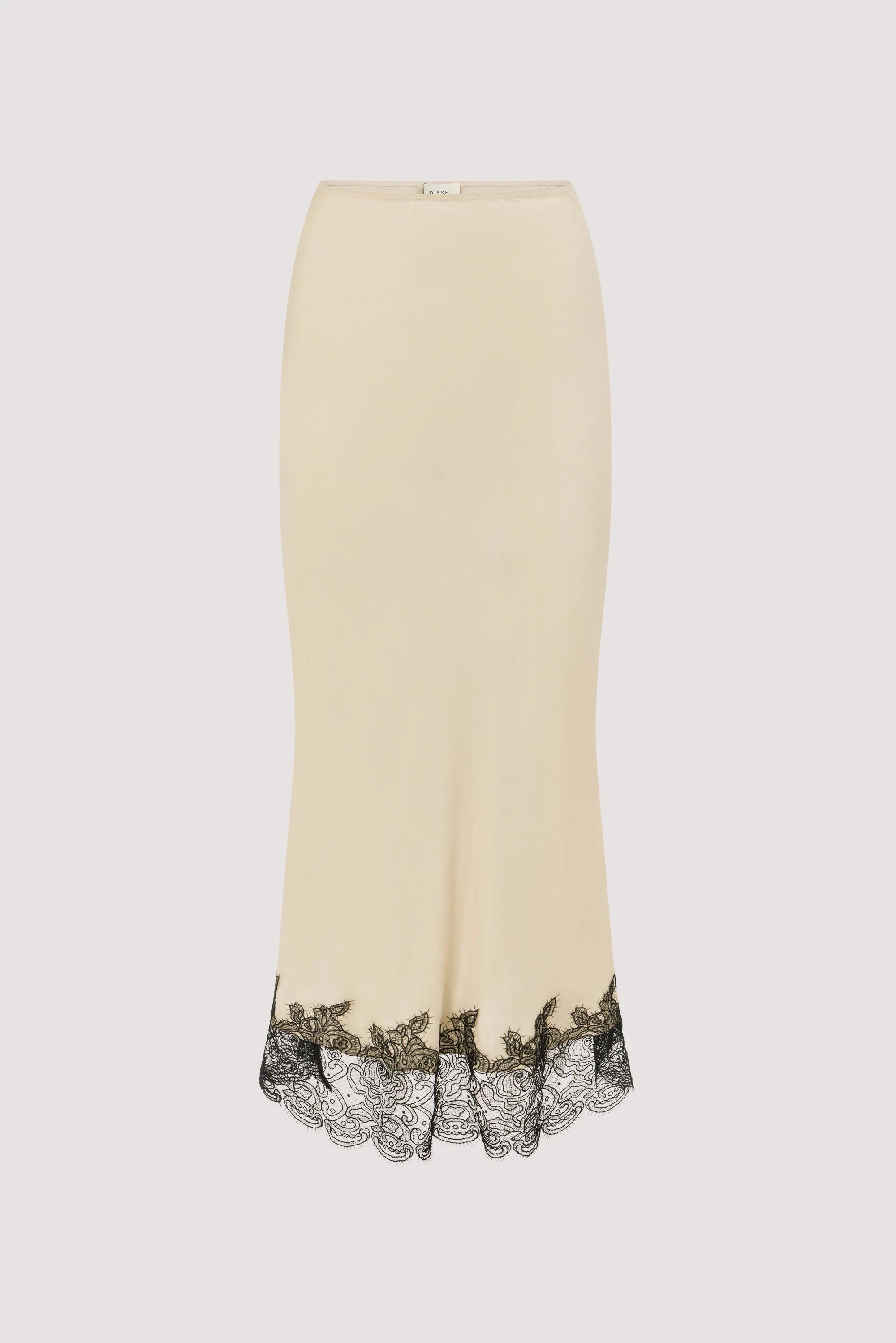 MINA STRAW CUPRO LACE MIDI SKIRT | DISSH