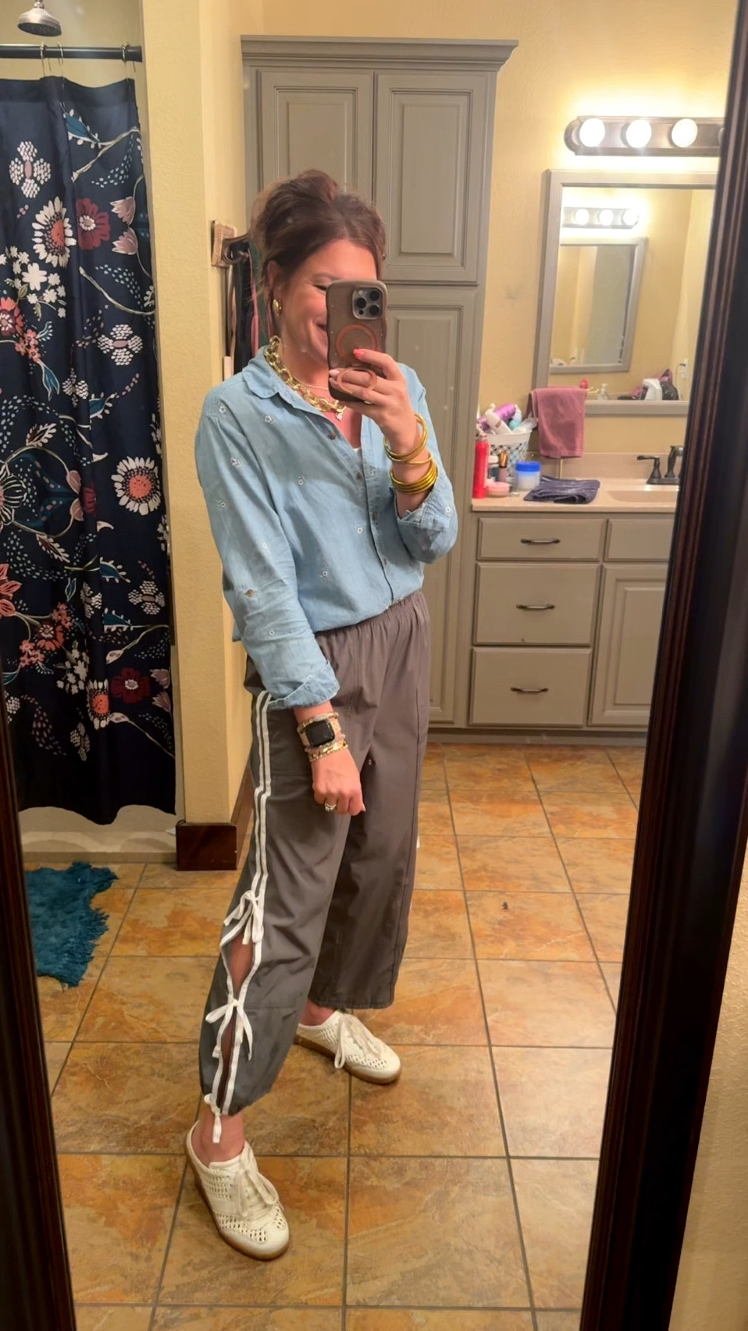 FP look for less! These pants are trending and a fraction of the price! 
TTS. Wearing size small. 

Walmart | outfit | spring | style | teacher ootd | dupe 

#LTKgrwm #LTKOver40 #LTKootd