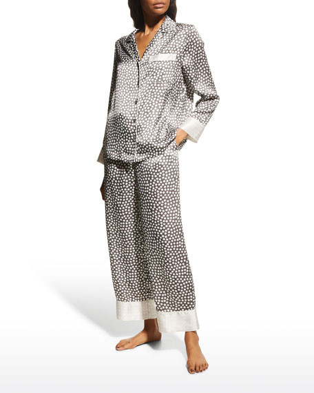 Neiman Marcus Polka Dot-Print Pajama Set | Neiman Marcus