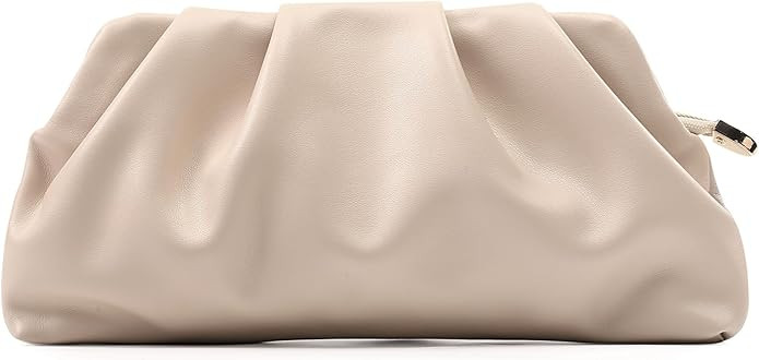 Evening Bag for Women Ruched Clutch Purse Detachable Metal Chain Crossbody Bag | Amazon (US)