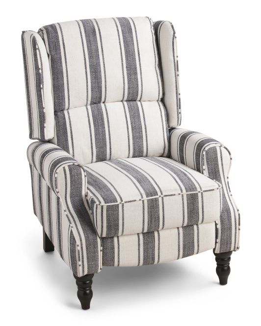 Pushback Striped Upholstered Recliner | TJ Maxx