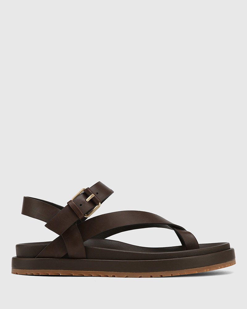 Bonie Espresso Leather Sandal | Wittner