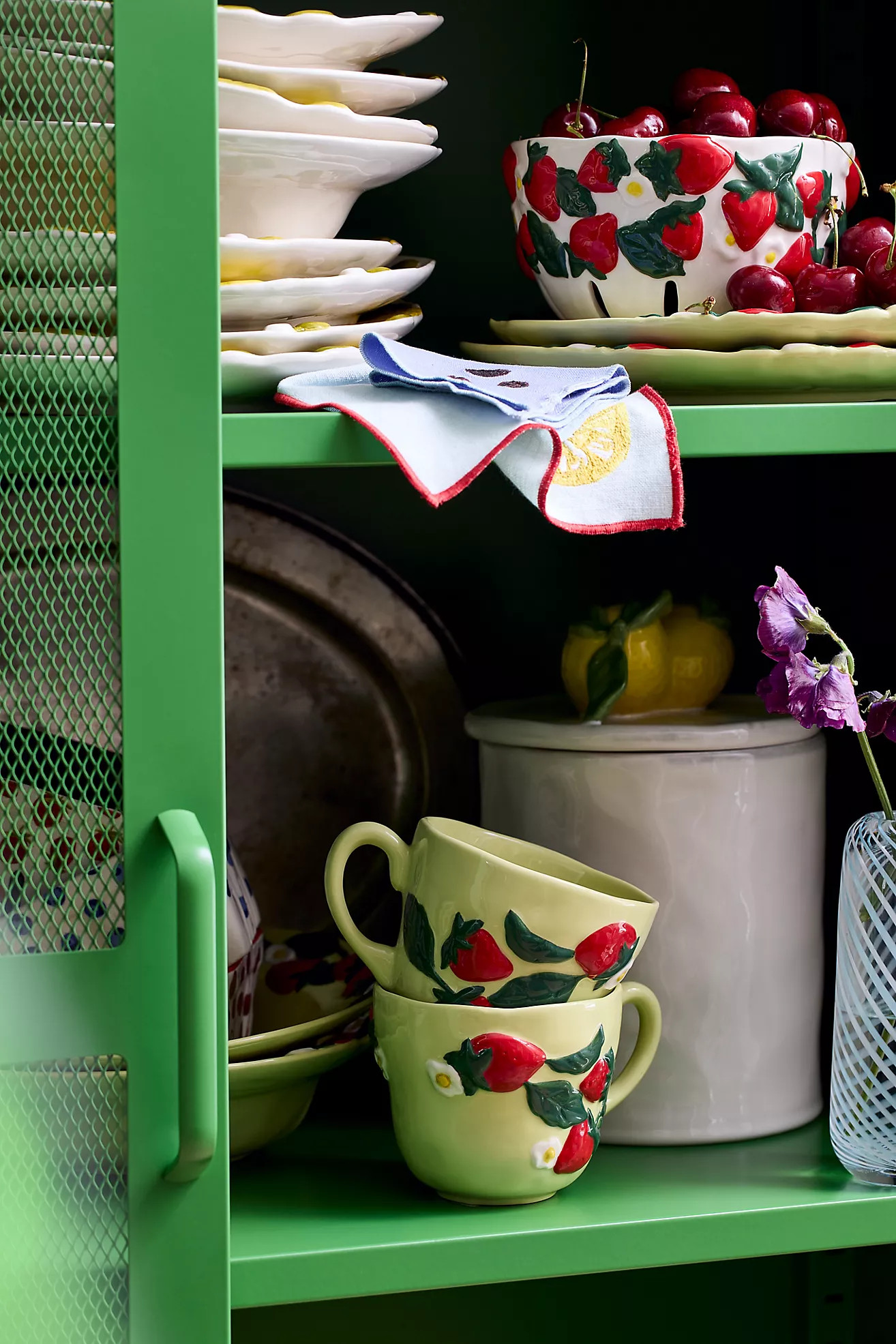 Happy Hour Embroidered Cocktail Napkins, Set of 4 | Anthropologie (US)